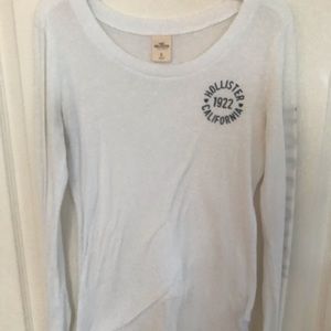 White Long Sleeve Hollister Top